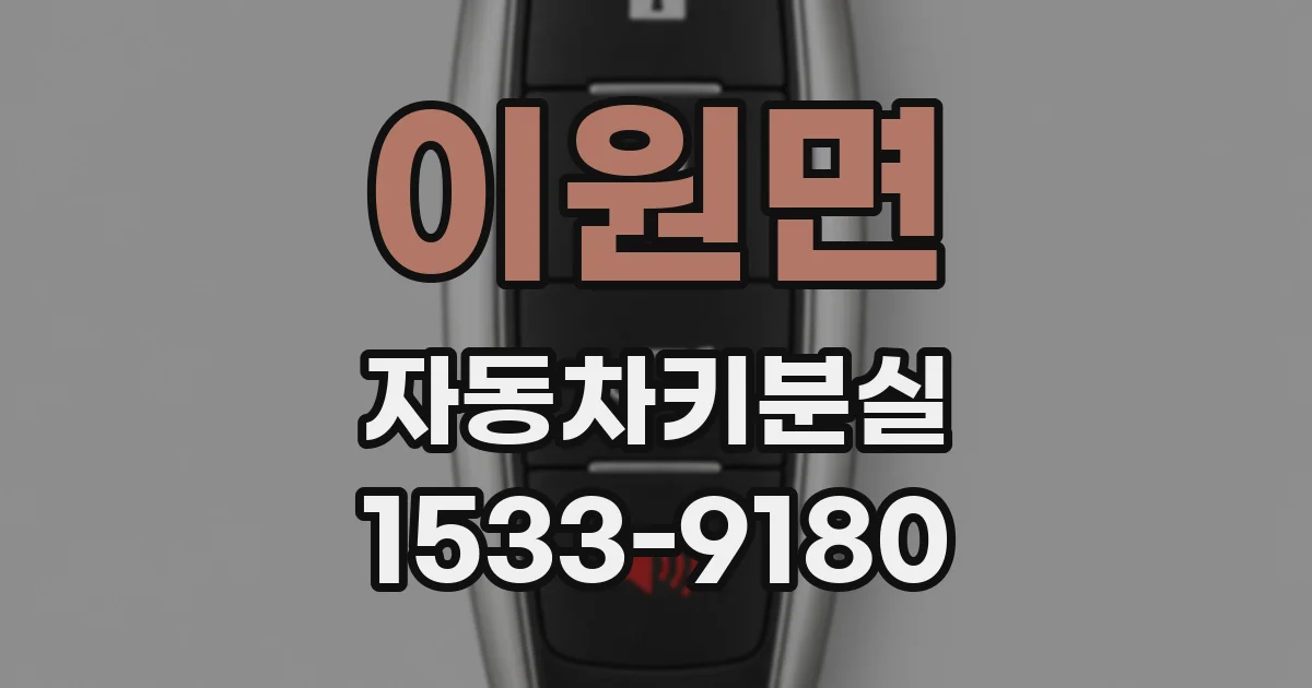 이원면 자동차키분실