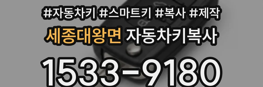 세종대왕면 자동차키복사