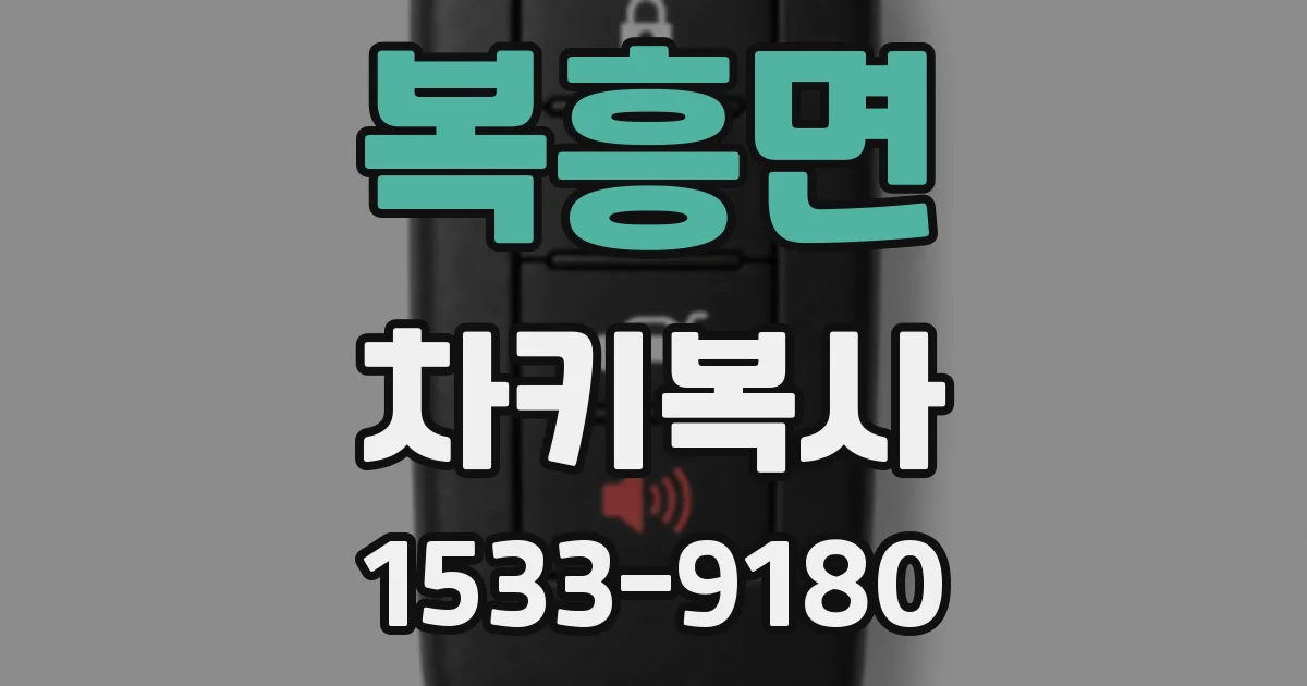 복흥면 차키복사