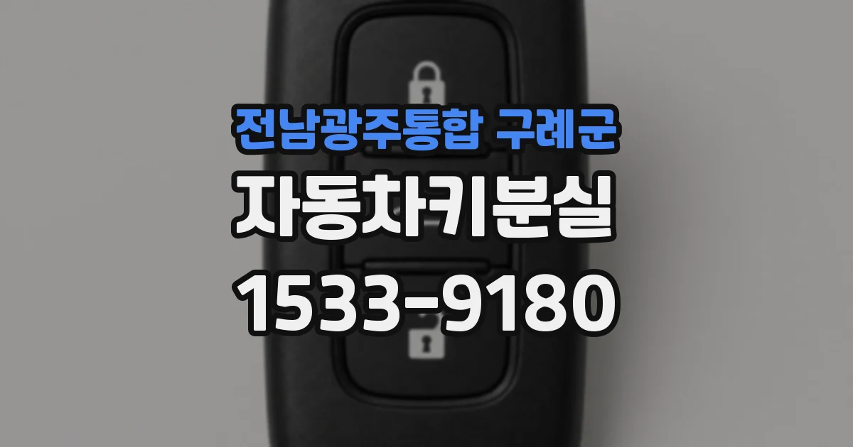 전남광주통합 구례군 자동차키분실
