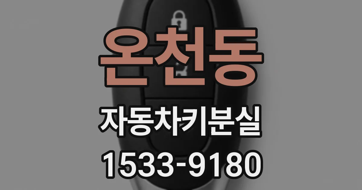 온천동 자동차키분실