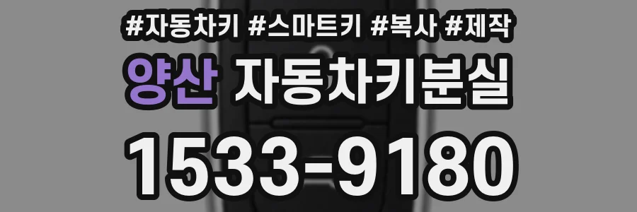 양산 자동차키분실