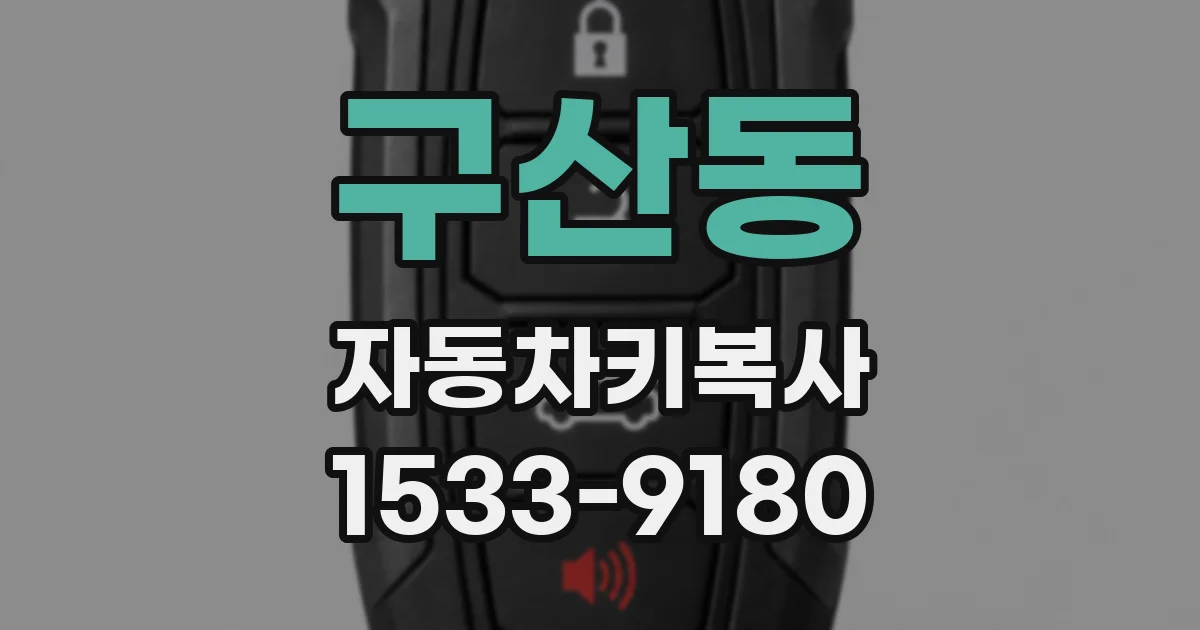 구산동 자동차키복사
