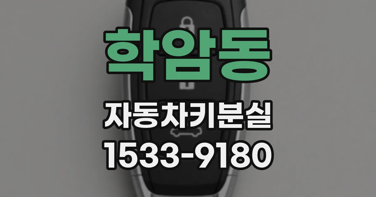 학암동 자동차키분실