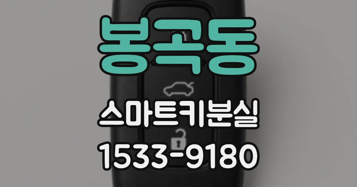 봉곡동 스마트키분실