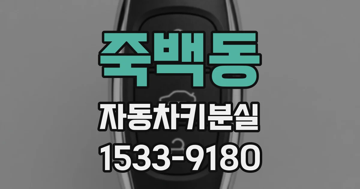 죽백동 자동차키분실
