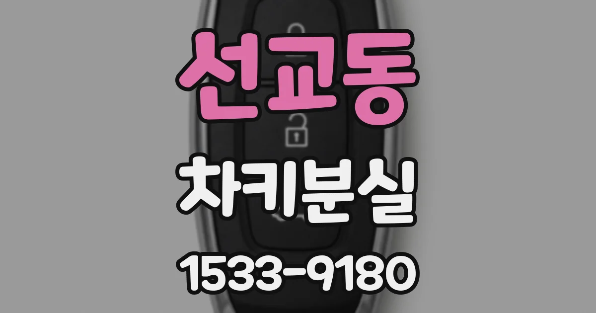 선교동 차키분실
