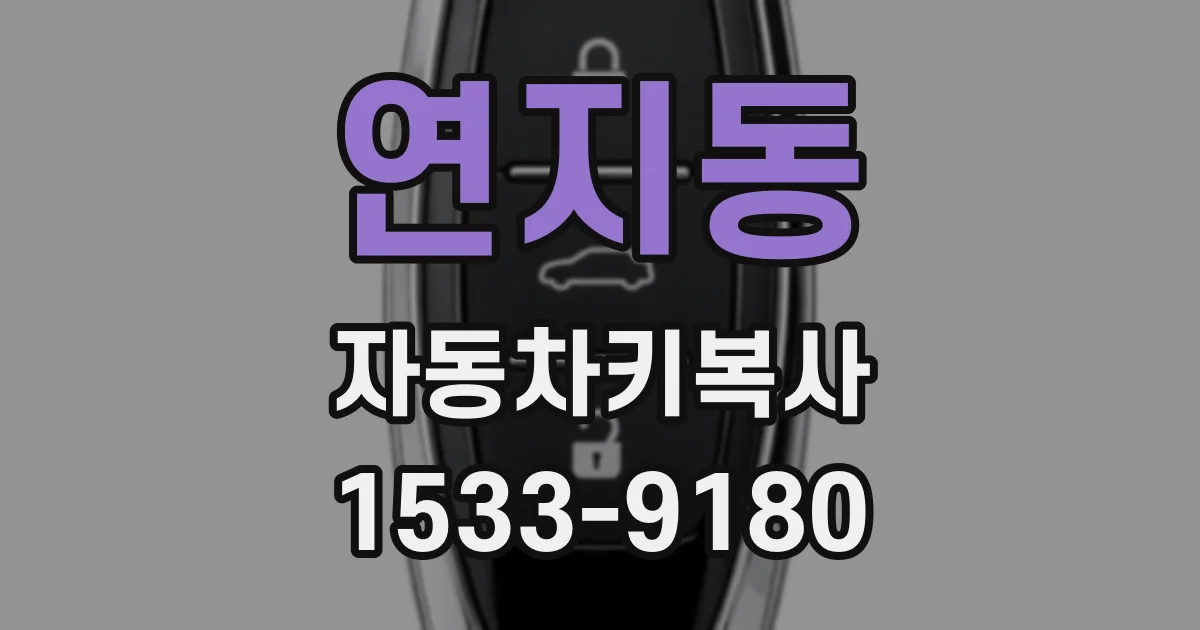 연지동 자동차키복사