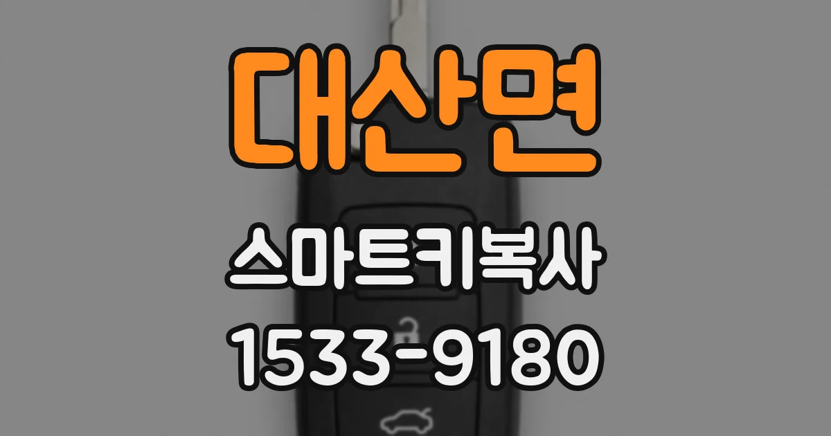 대산면 스마트키복사