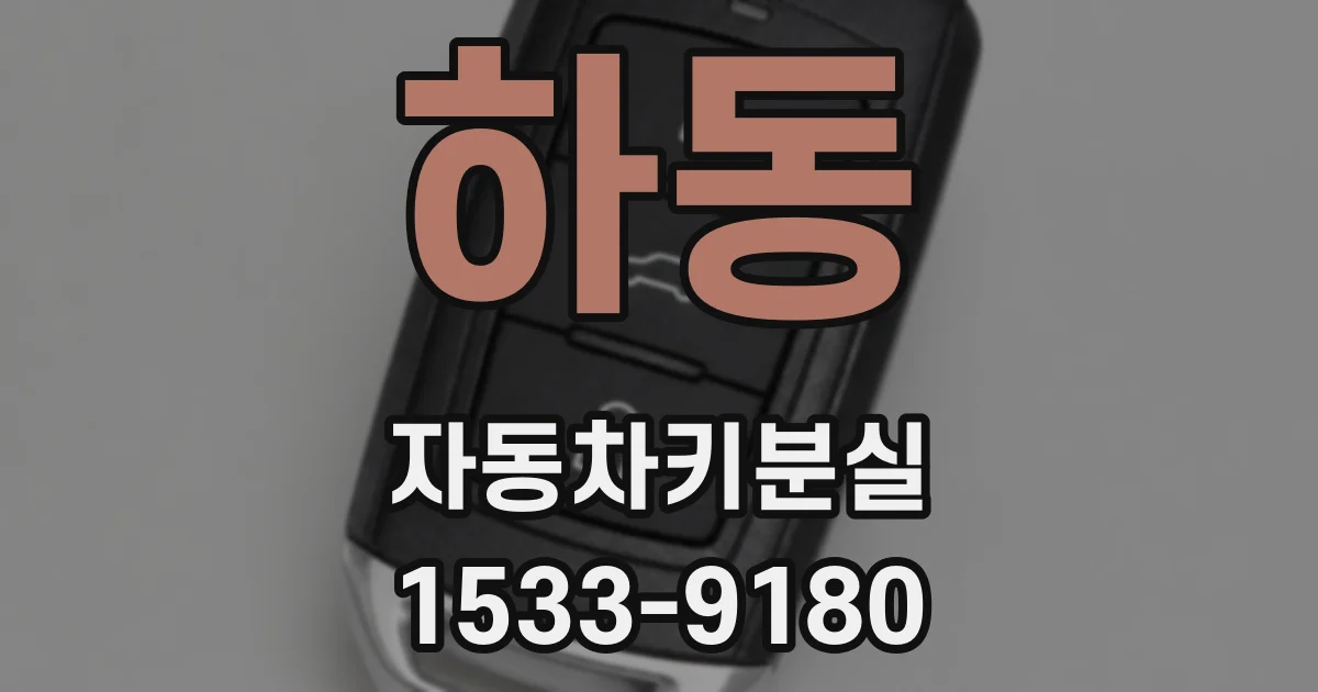 하동 자동차키분실