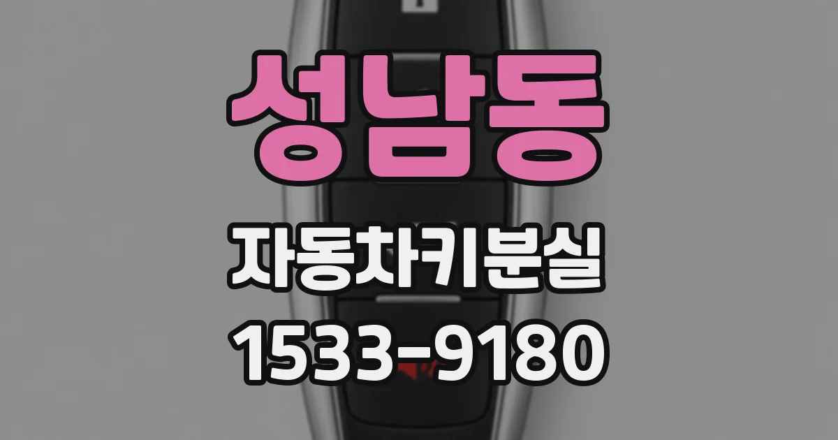 성남동 자동차키분실