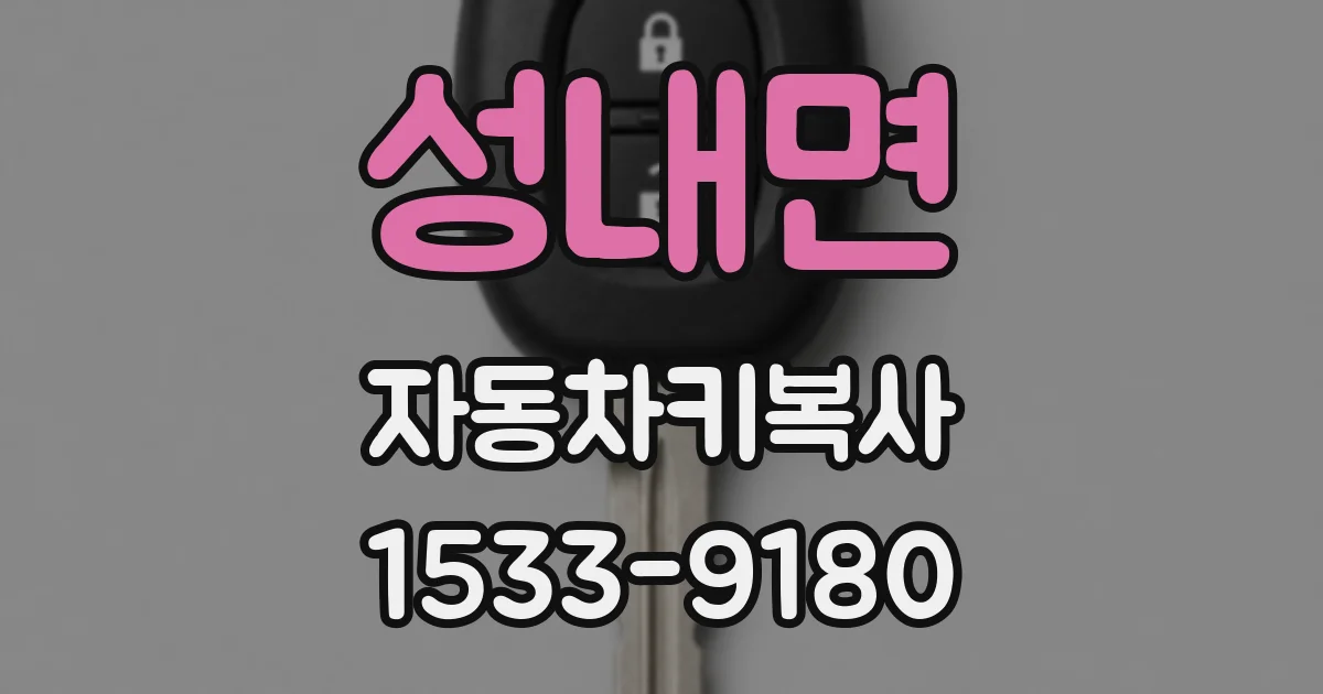 성내면 자동차키복사