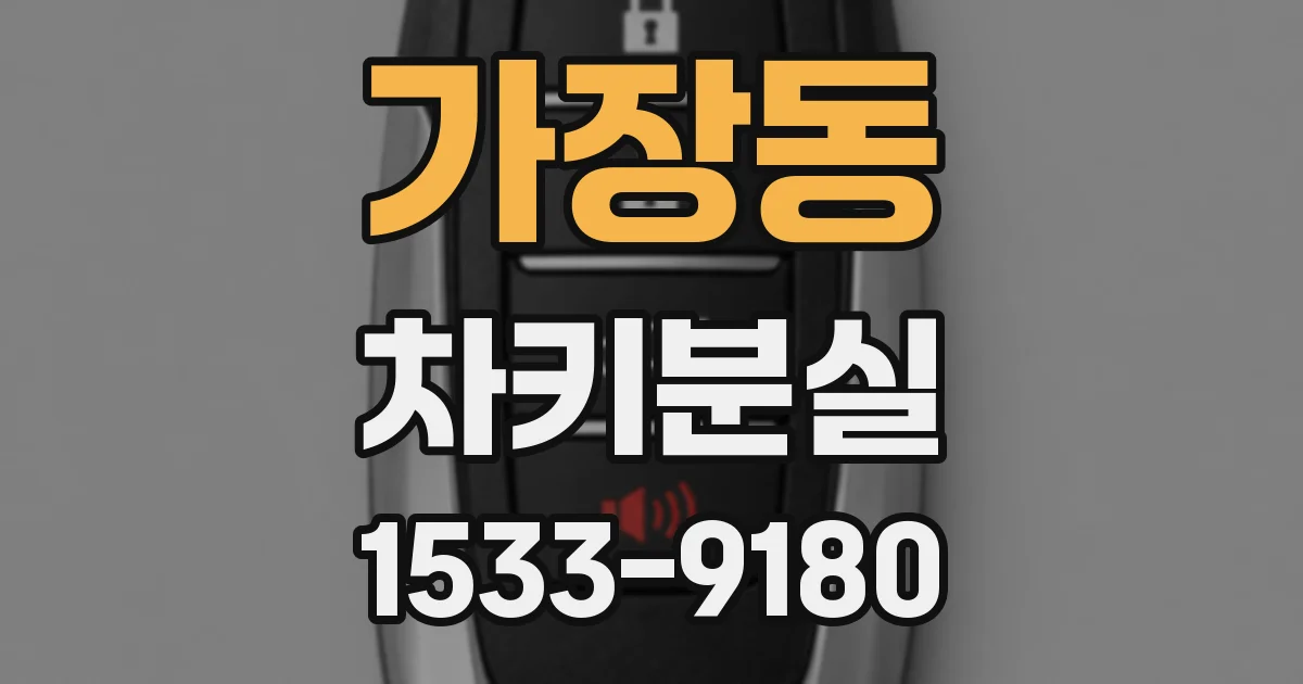 가장동 차키분실
