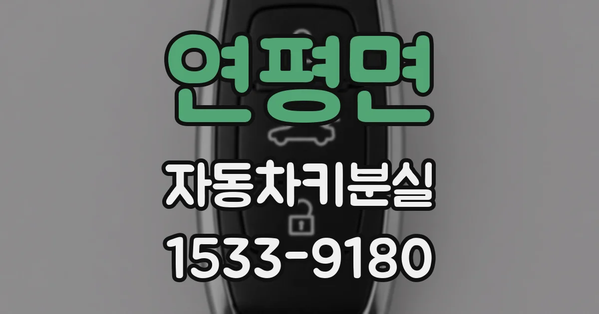 연평면 자동차키분실