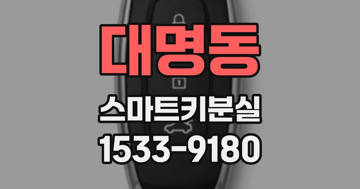 대명동 스마트키분실