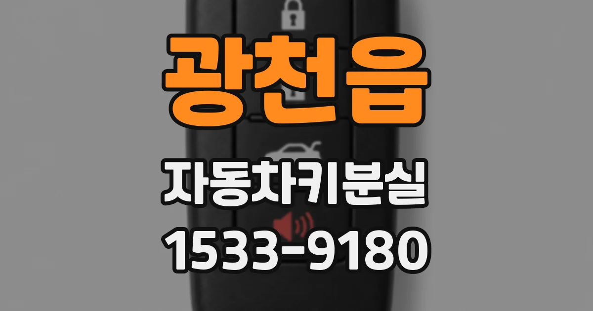 광천읍 자동차키분실