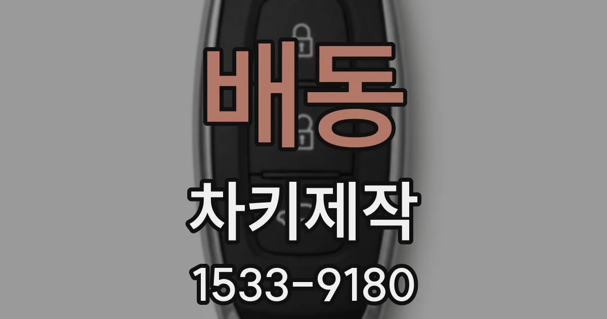 배동 차키제작