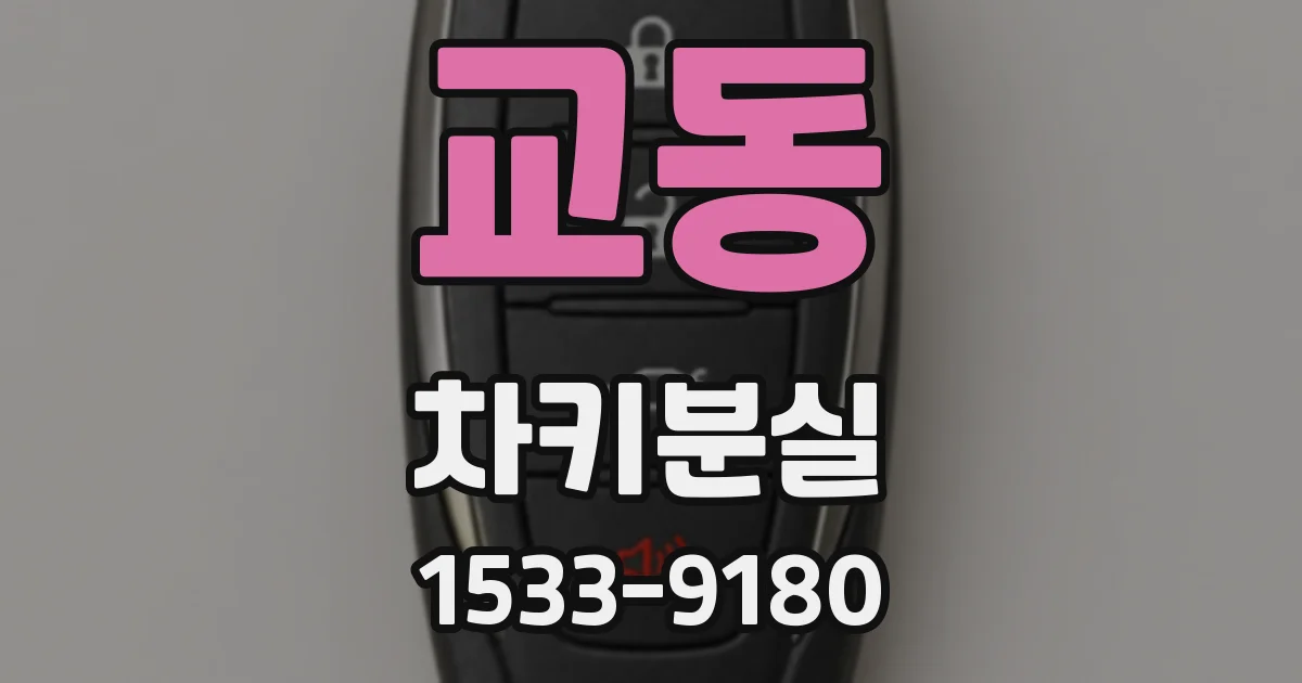 교동 차키분실