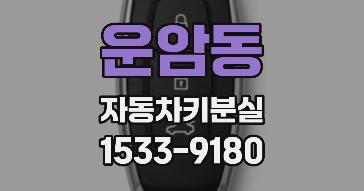 운암동 자동차키분실