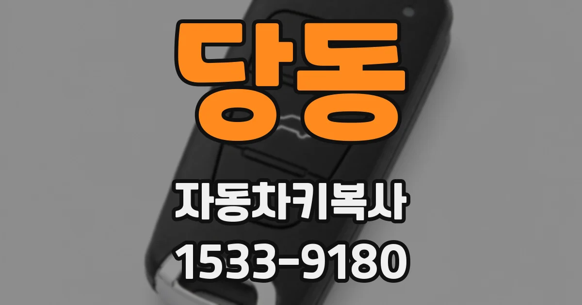 당동 자동차키복사