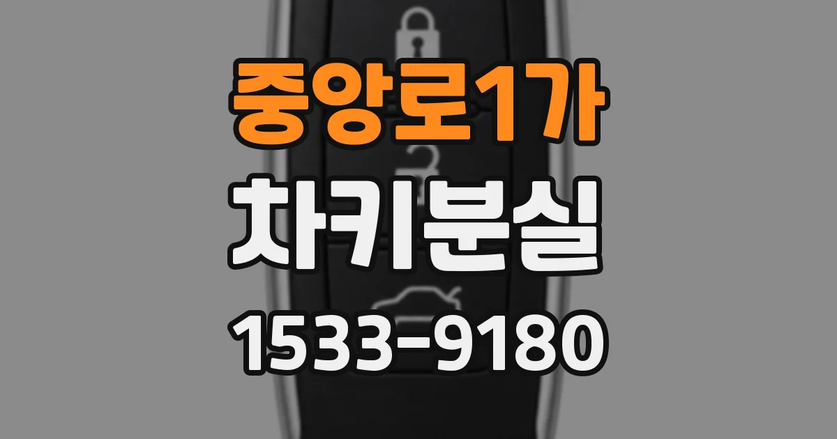 중앙로1가 차키분실