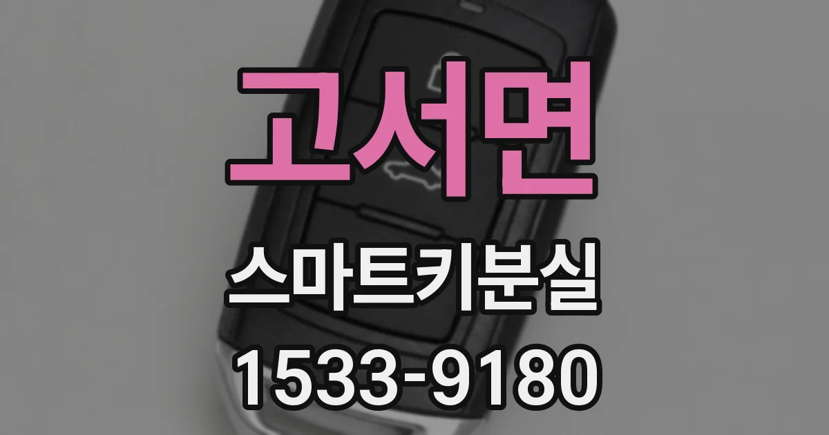 고서면 스마트키분실
