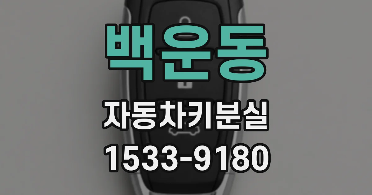 백운동 자동차키분실