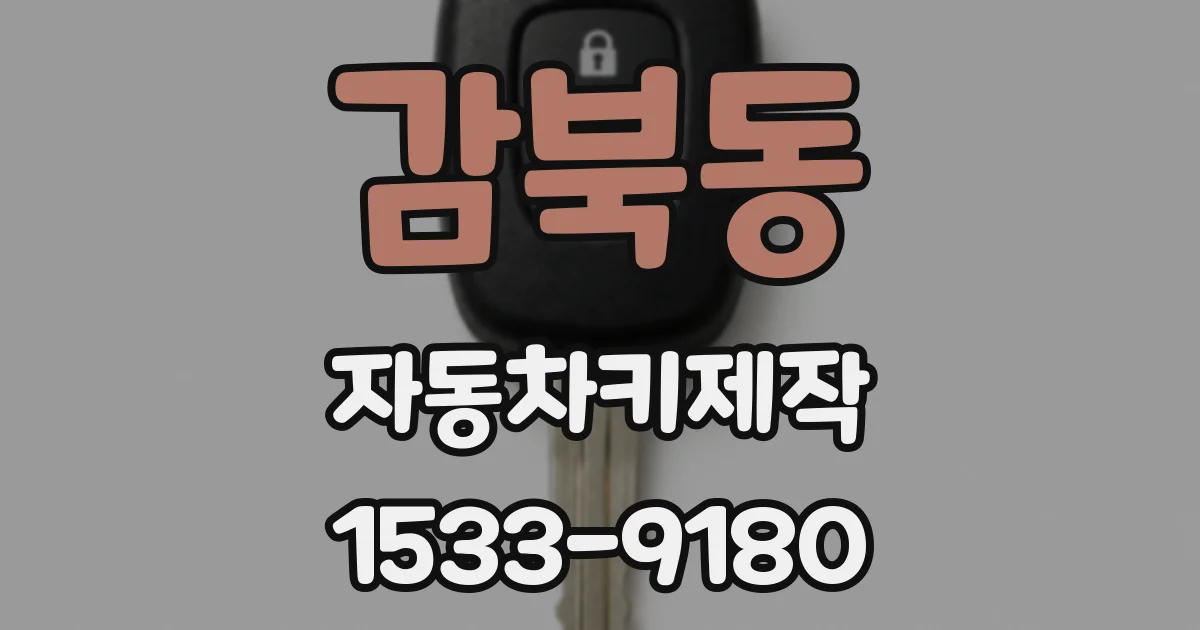 감북동 자동차키제작