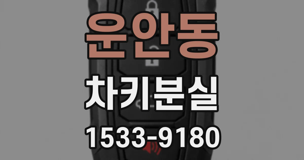 운안동 차키분실