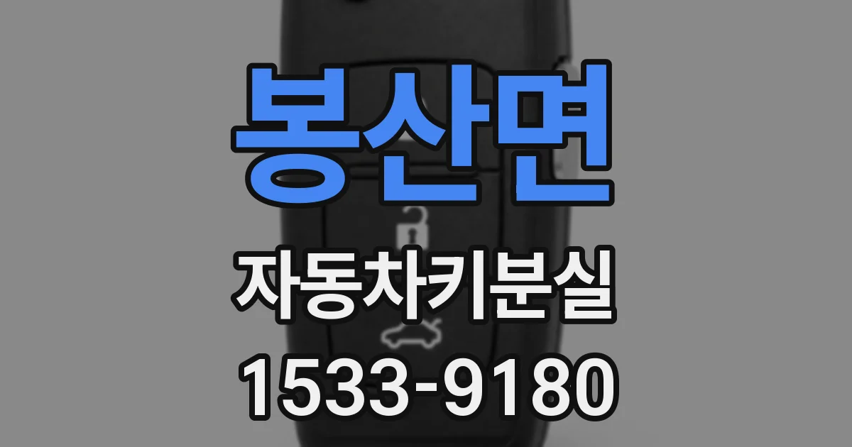 봉산면 자동차키분실