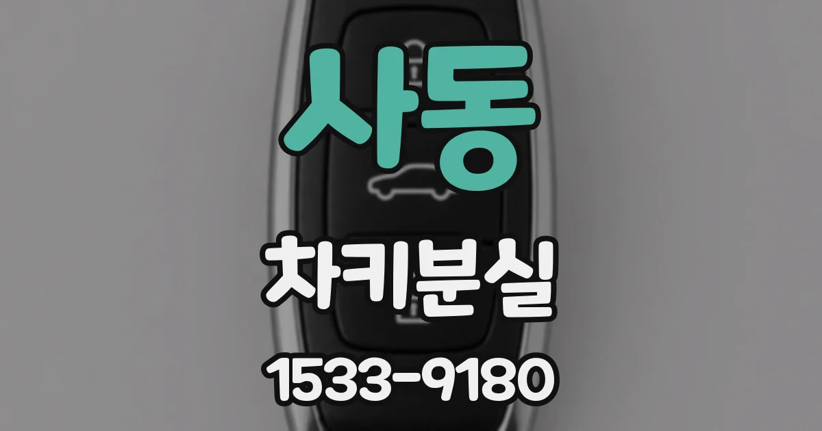 사동 차키분실