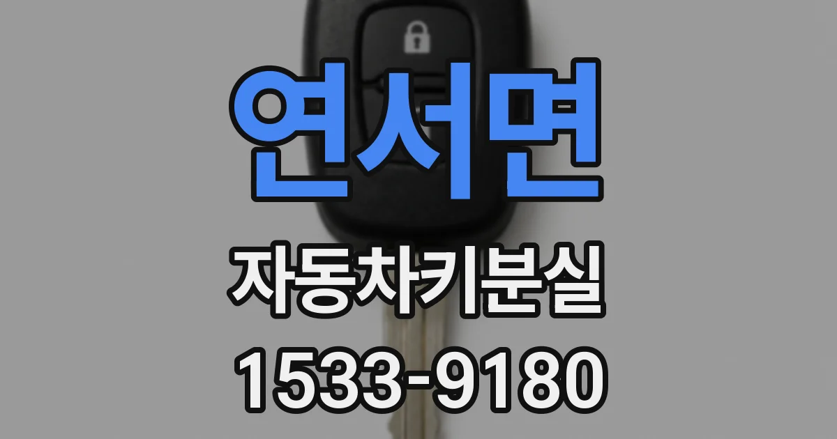 연서면 자동차키분실