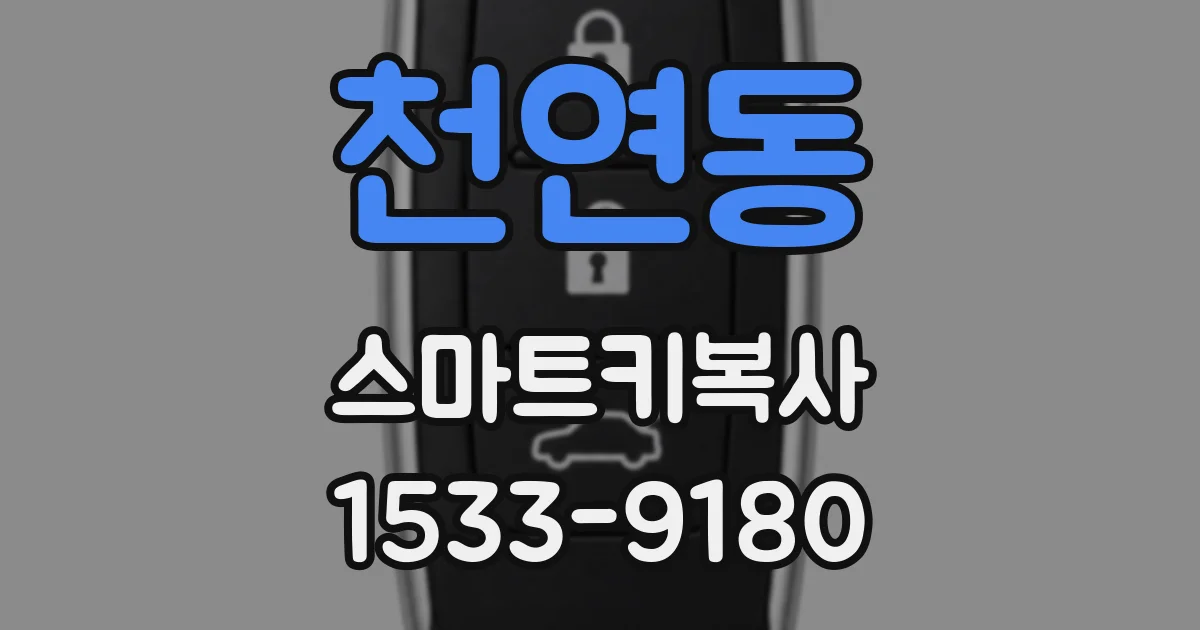 천연동 스마트키복사
