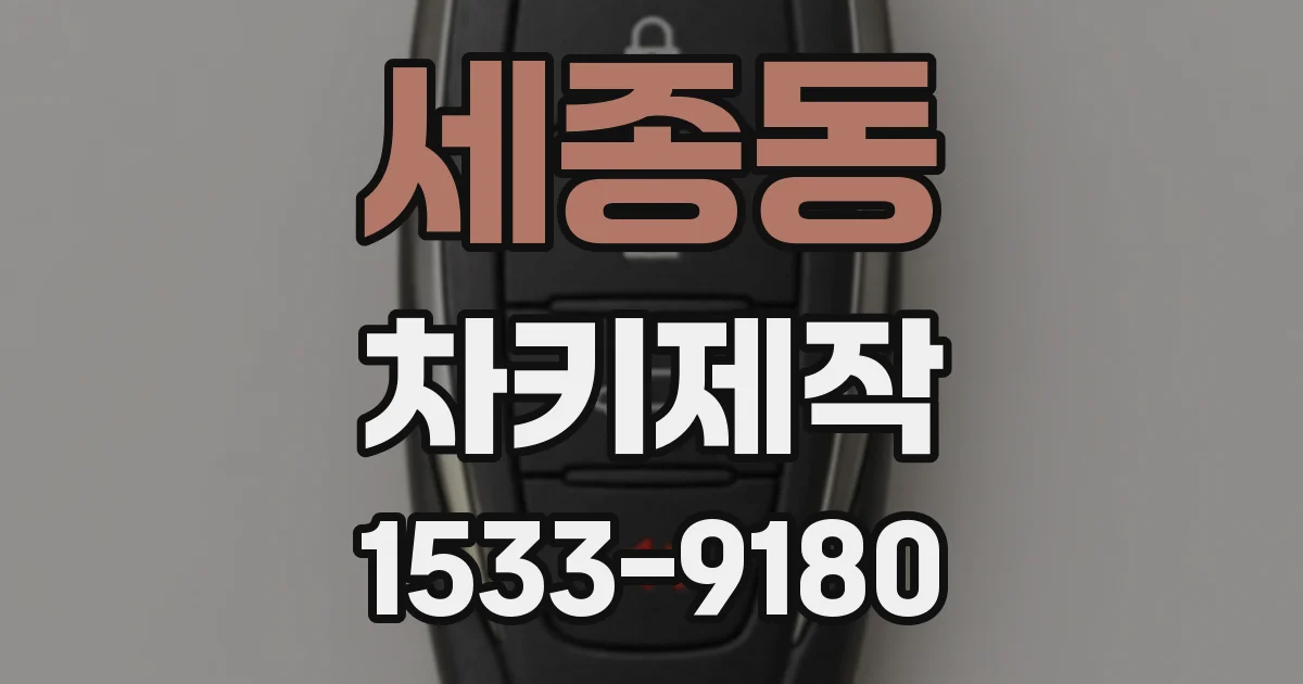 세종동 차키제작