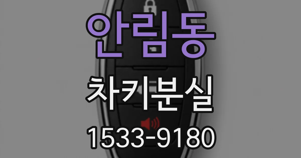 안림동 차키분실