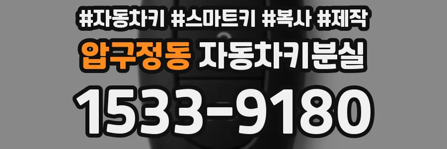 압구정동 자동차키분실