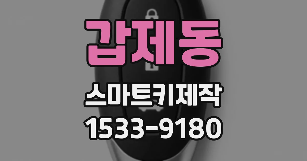 갑제동 스마트키제작
