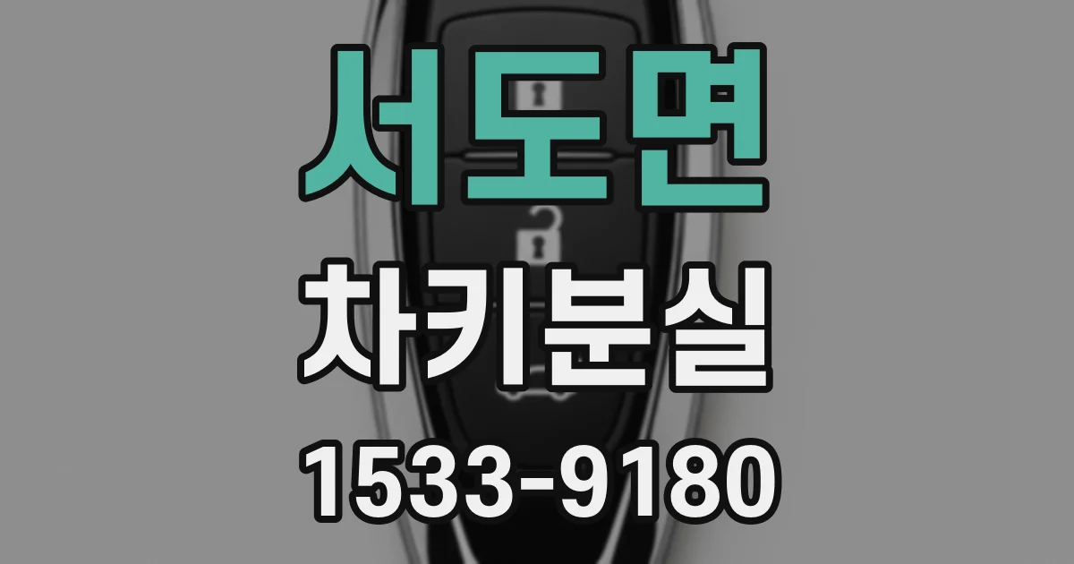 서도면 차키분실