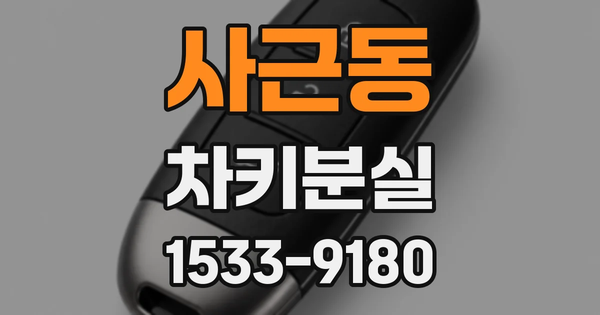 사근동 차키분실