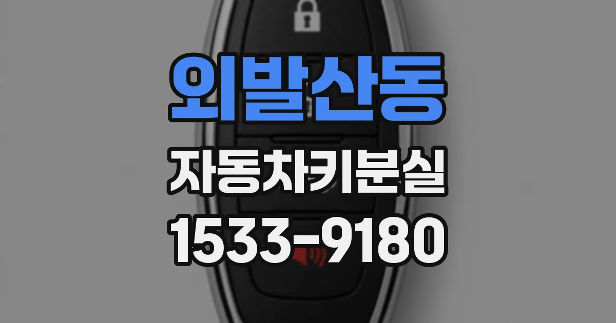 외발산동 자동차키분실