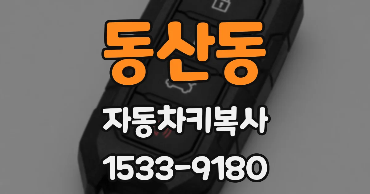 동산동 자동차키복사