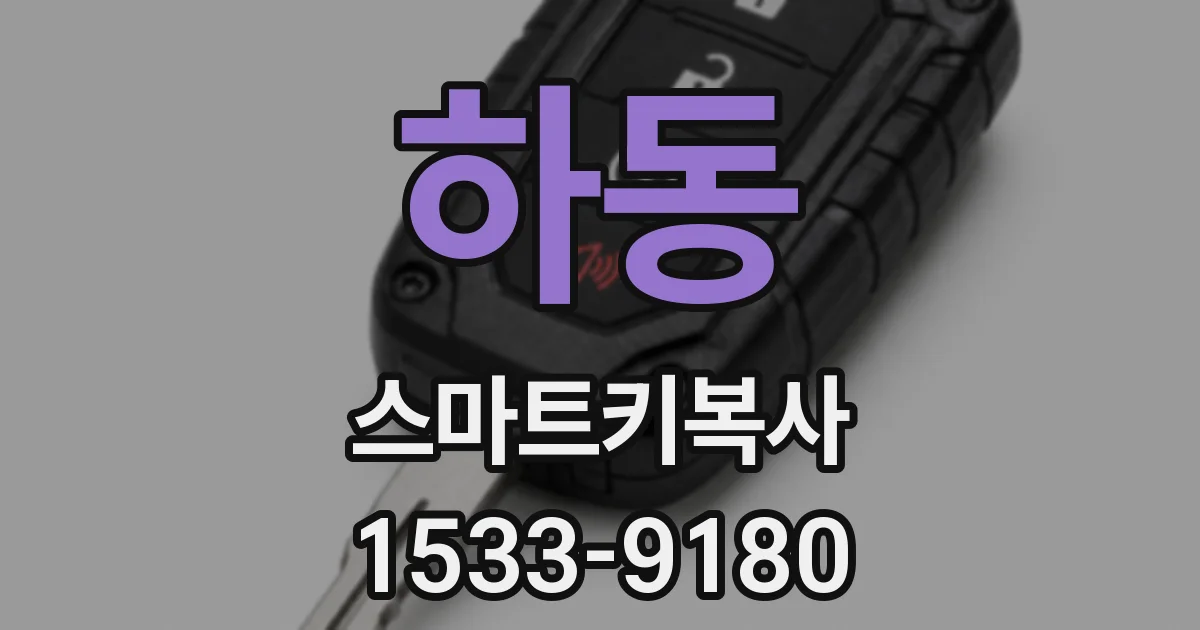 하동 스마트키복사