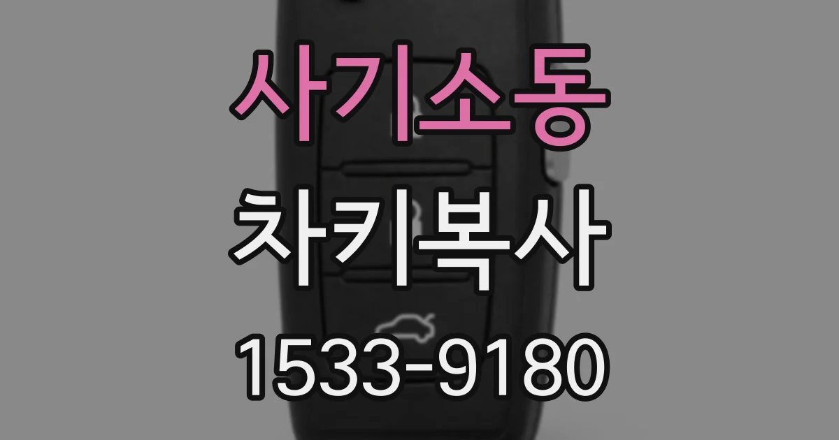 사기소동 차키복사