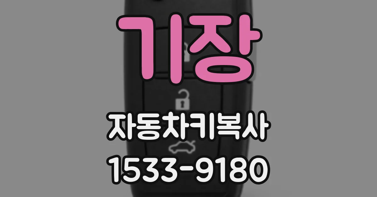 기장 자동차키복사