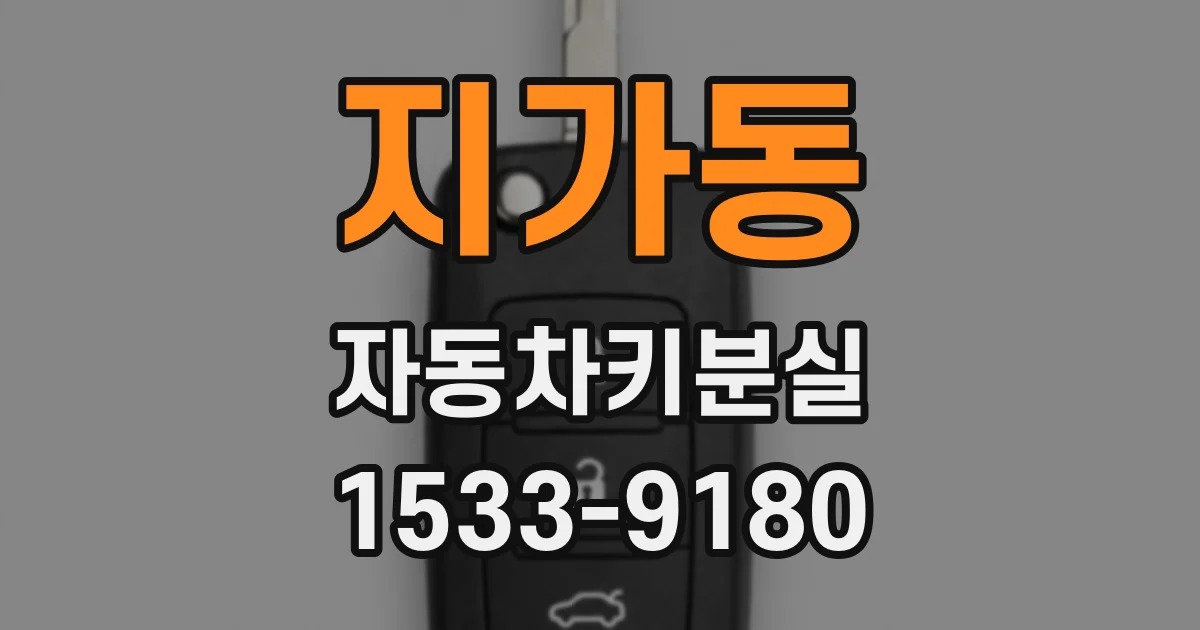 지가동 자동차키분실