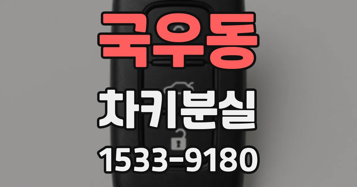 국우동 차키분실
