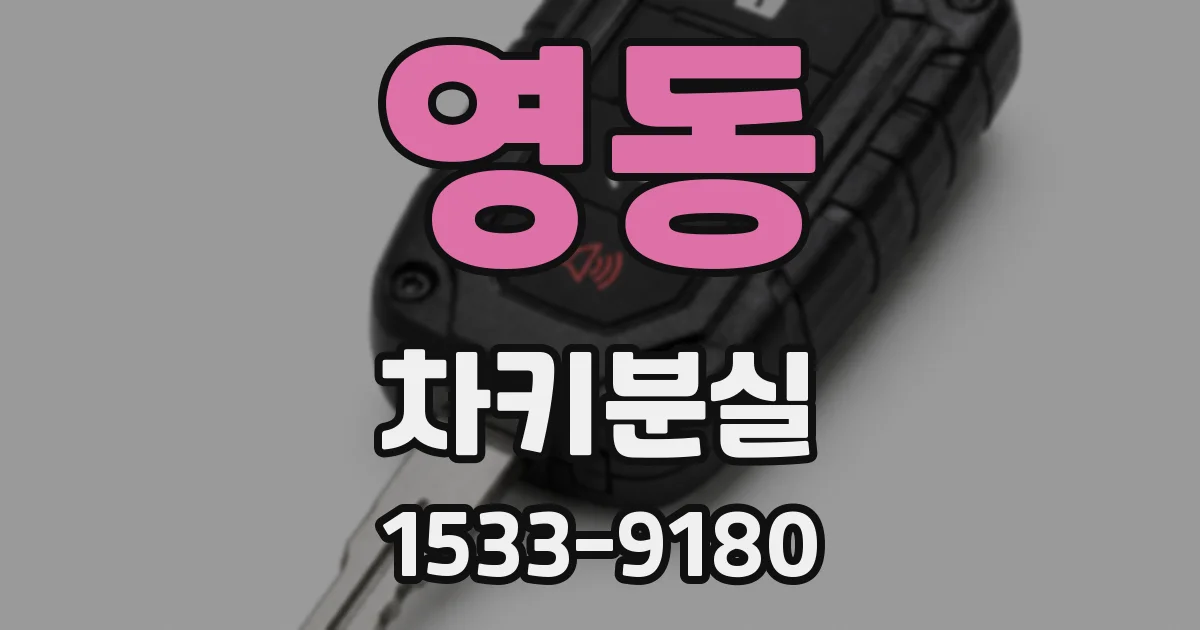 영동 차키분실