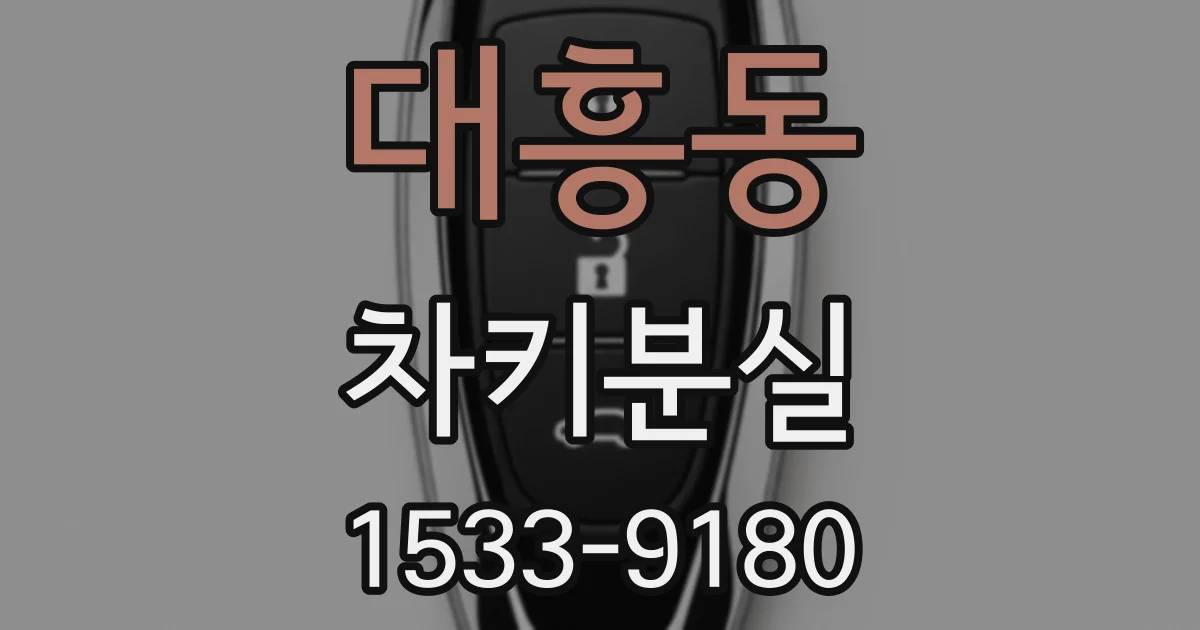 대흥동 차키분실