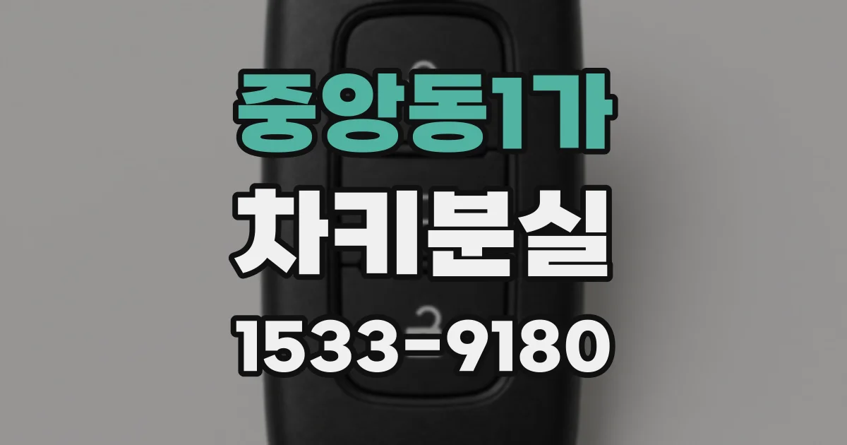 중앙동1가 차키분실