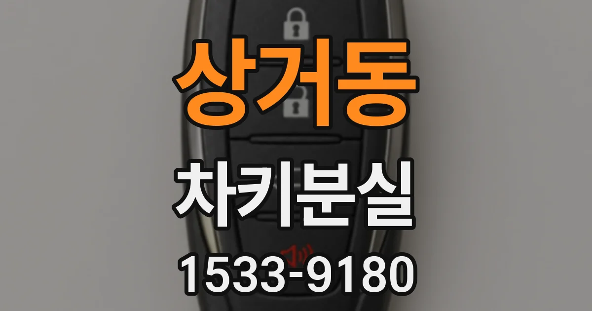 상거동 차키분실